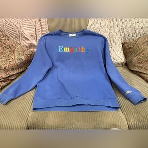 Mayfair Group Empathy Crewneck sweatshirt Blue Periwinkle -one size petite
